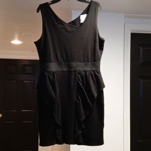 Romeo& Juliet black ruffle detail mini dress